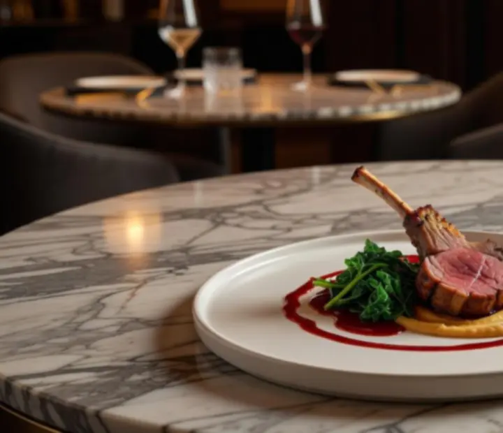 Signature Australian cuisine plated in an elegant fine dining style